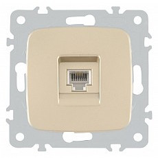 Розетка телефонная rj-11 без рамки arte milano am-205 205.51-1.shampan